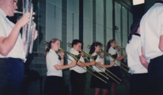 Trombone line at the Brisbane festival of music in October 1994