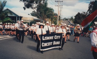 The LCCB in the olympic parade in Coffs Harbour 1997.